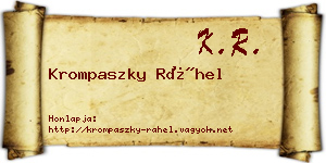 Krompaszky Ráhel névjegykártya